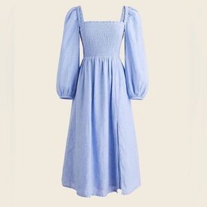 J. Crew Linen Daydream Dress in Blue Sz XXS